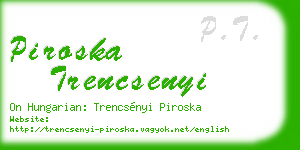 piroska trencsenyi business card