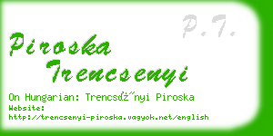 piroska trencsenyi business card